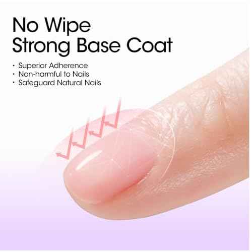 GELLEN Gel Top Coat and Base Coat 2 Pcs 18ml Superior Base Coat Top Coat Set No Wipe Soak Off Ultra Glossy Top Coat Gel Nail Polish UV LED Clear Nail Polish Long Lasting for 28+ Days