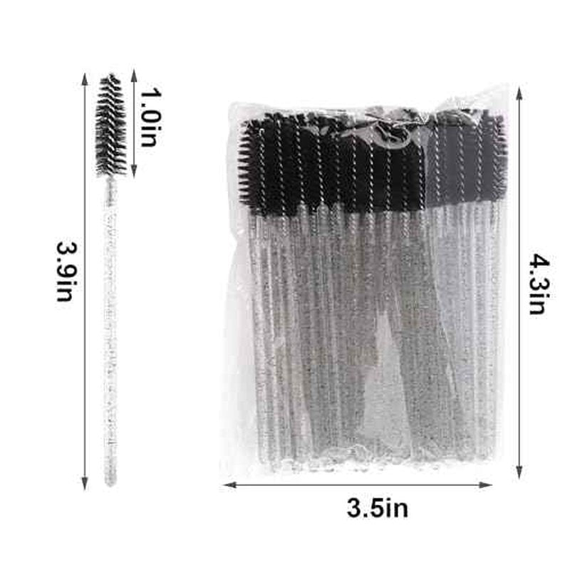 500pcs Eyebrow Brush Lash Spoolies for Eyelash Extensions Eyelash Brush Comb Disposable Mascara Wands Eye Lash Brush Eyebrow Spoolie