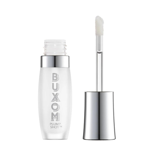 Buxom Plump Shot Peptide Lip Serum, Travel Size - Lip Plumper Gloss for Women with Peptides, Hyaluronic Acid & Glycerin - Volumizing Makeup for Fuller, Smoother Pout - Clear (0.07 oz)