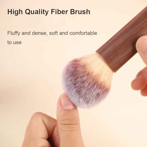 Nail Art Dust Brush Manicure Dust Cleaner, Nail Art Dust Powder Remover Brush Soft Bristle Nail Cleaning Brush Tool (Brown)
