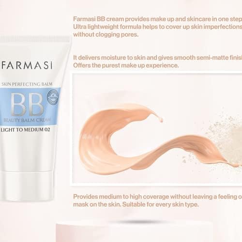 BB Cream Beauty Balm - Tinted Moisturizer with SPF 15 | Lightweight Matte Finish, Buildable Coverage, 1.7 fl oz, 02 Light to Medium