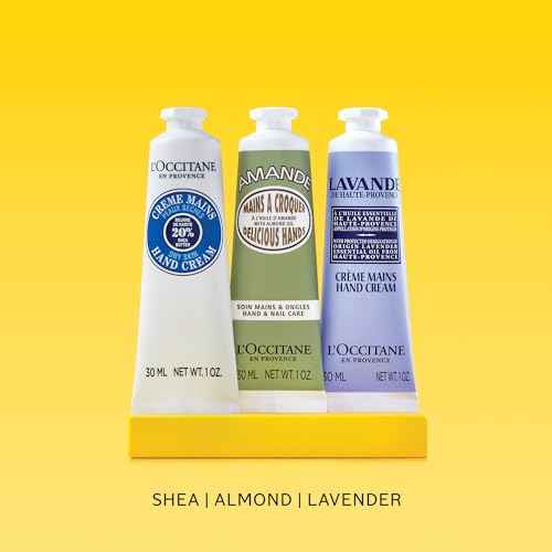 L'OCCITANE Hand Cream Classics, 3-Piece Set: Moisturizing Hand Creams, Iconic Scents, Vegan, All Skin Types, Perfect Gift, Made in France