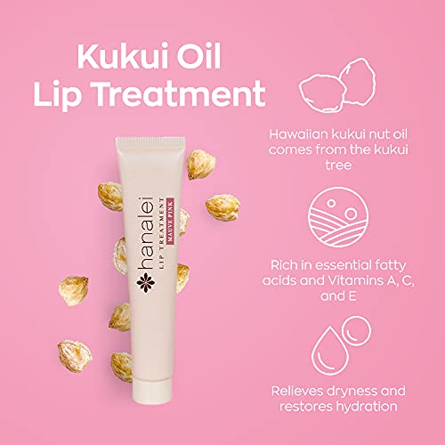 Hanalei Sugar Lip Scrub & Treatment Bundle - Raw Cane Sugar & Kukui Nut Oil | Mauve Pink