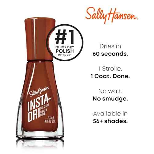 Sally Hansen Insta-Dri Nail Polish | Quick Dry, Long Lasting, Streak-Free Shine | Opaque, Shiny | 163 Across the Multiverse | Brown Nail Color