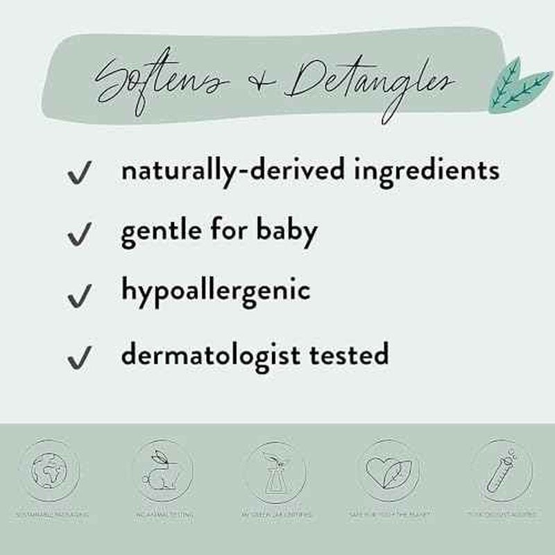 The Honest Company Fragrance-Free Conditioning Hair Detangler Tear-Free Hypoallergenic Leave-In Conditioner and Fortifying Spray for Sensitive Skin 4 fl oz