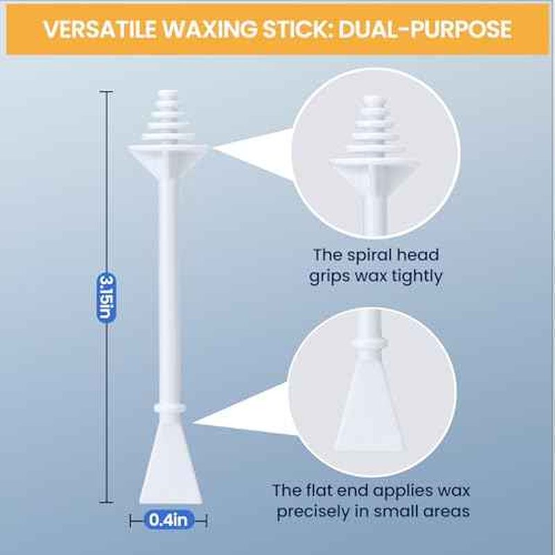 SUERBEATY 60 Pcs Nose Wax Sticks, Hair Wax Applicator with Disposable Spatulas for Nostril Cleaning, Ear Face Hair Removal for Men Women, Painless