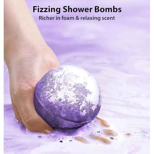 Arnica Bubble Bath Bombs Lavender Bergamot Essential Oils Luxurious Mega Foaming Bath Bombs for Dry Skin Nourishment Moisturizing Blissful Bath Gift