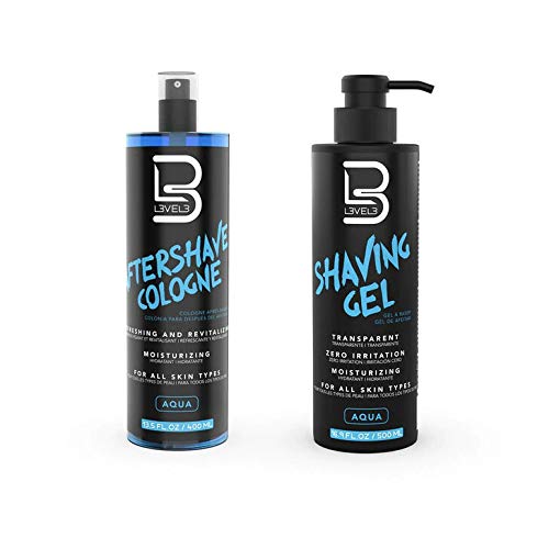Level 3 Shaving Gel & Aftershave Kit | Hydrating, Non-Irritating Formula for Smooth Skin - Calms Redness & Irritation