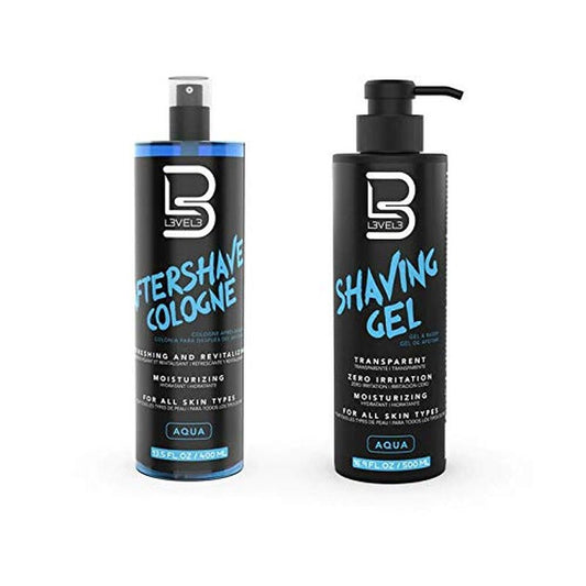 Level 3 Shaving Gel & Aftershave Kit | Hydrating, Non-Irritating Formula for Smooth Skin - Calms Redness & Irritation