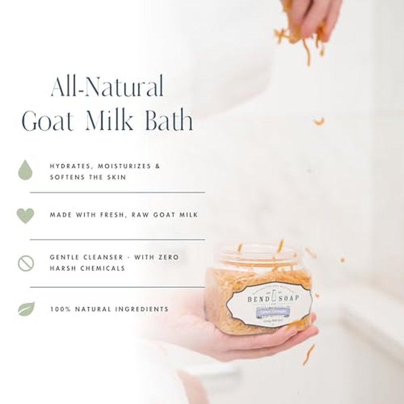 Bend Soap Company Milk Bath, 100% Natural Ingredients, Gentle Cleanser, Hydrates Moisturize and Softens The Skin, Handcrafted Goat Milk Soap, Essential Oil, 2 lbs - Unscented