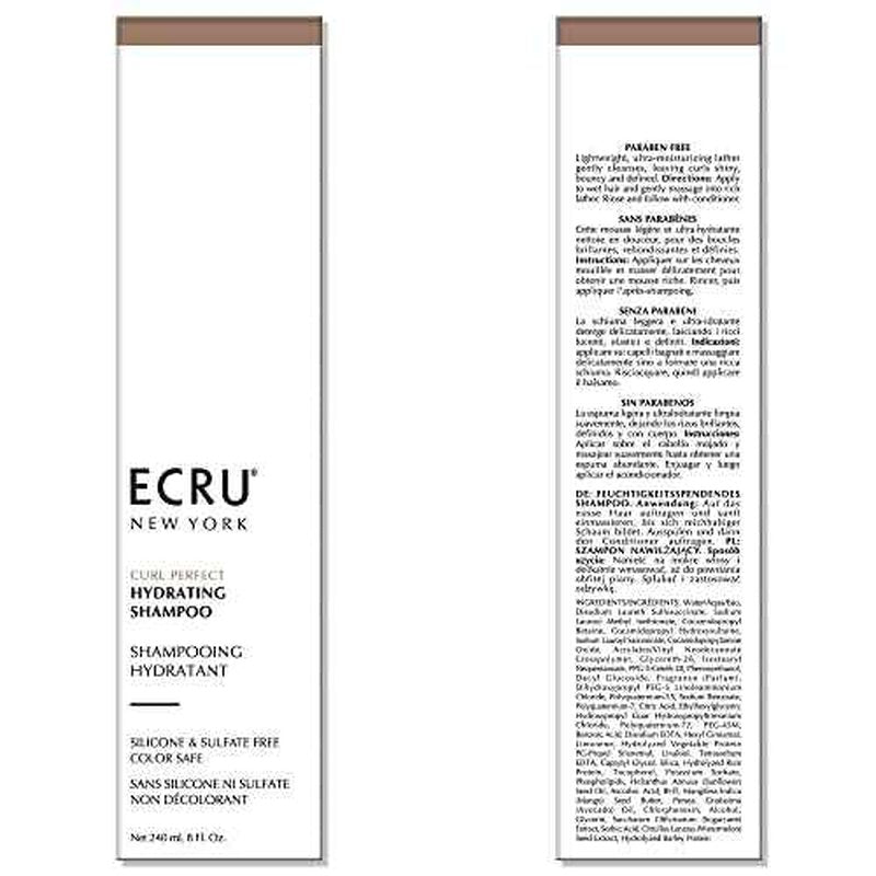 ECRU New York Curl Perfect Hydrating Shampoo, Curly Hair Shampoo for Women or Men, 24oz