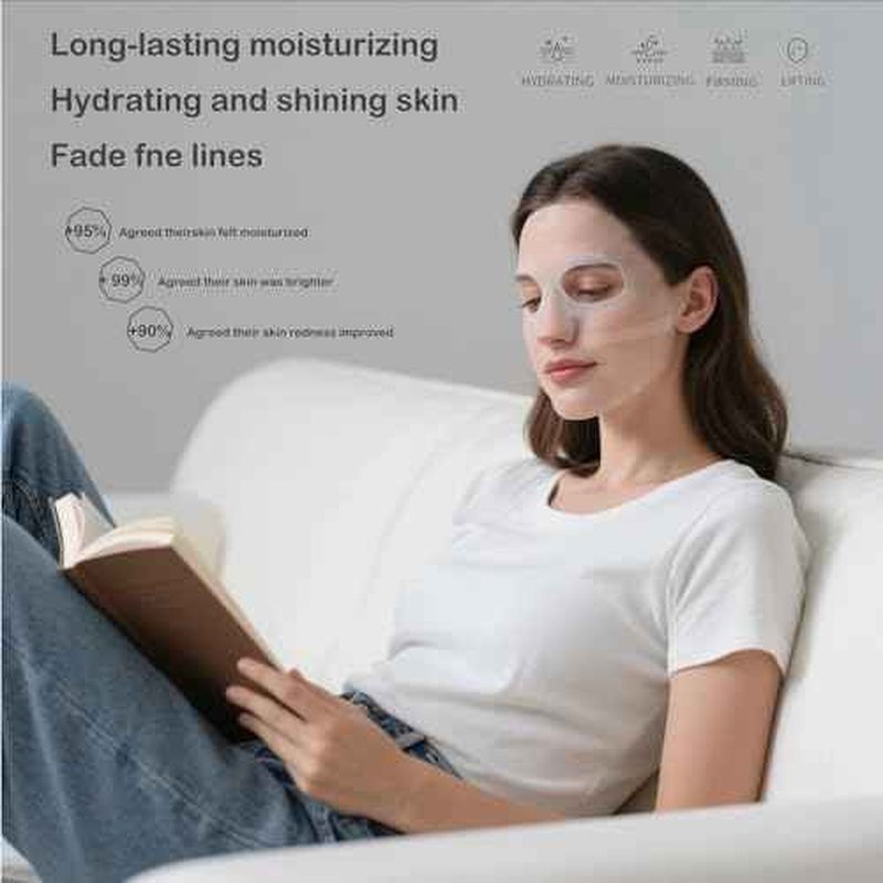 5 Pack Deep Collagen Face Mask, Bio-Collagen Korean Overnight Hydrogel Mask, Anti Wrinkle Firming Lifting Korean Collagen Films for Improve Skin Elasticity, Firming And Moisturizing