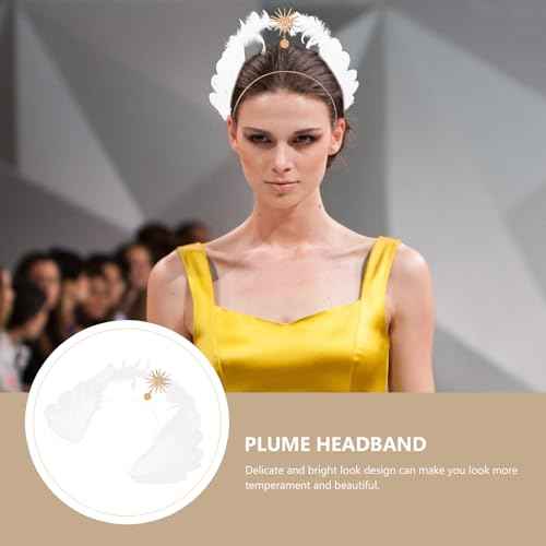 Lurrose Wedding Tiara Angel Wings Headband Christmas Hair Band Elegant Costume Headdress Halloween Party Props for Girls Women Goddess