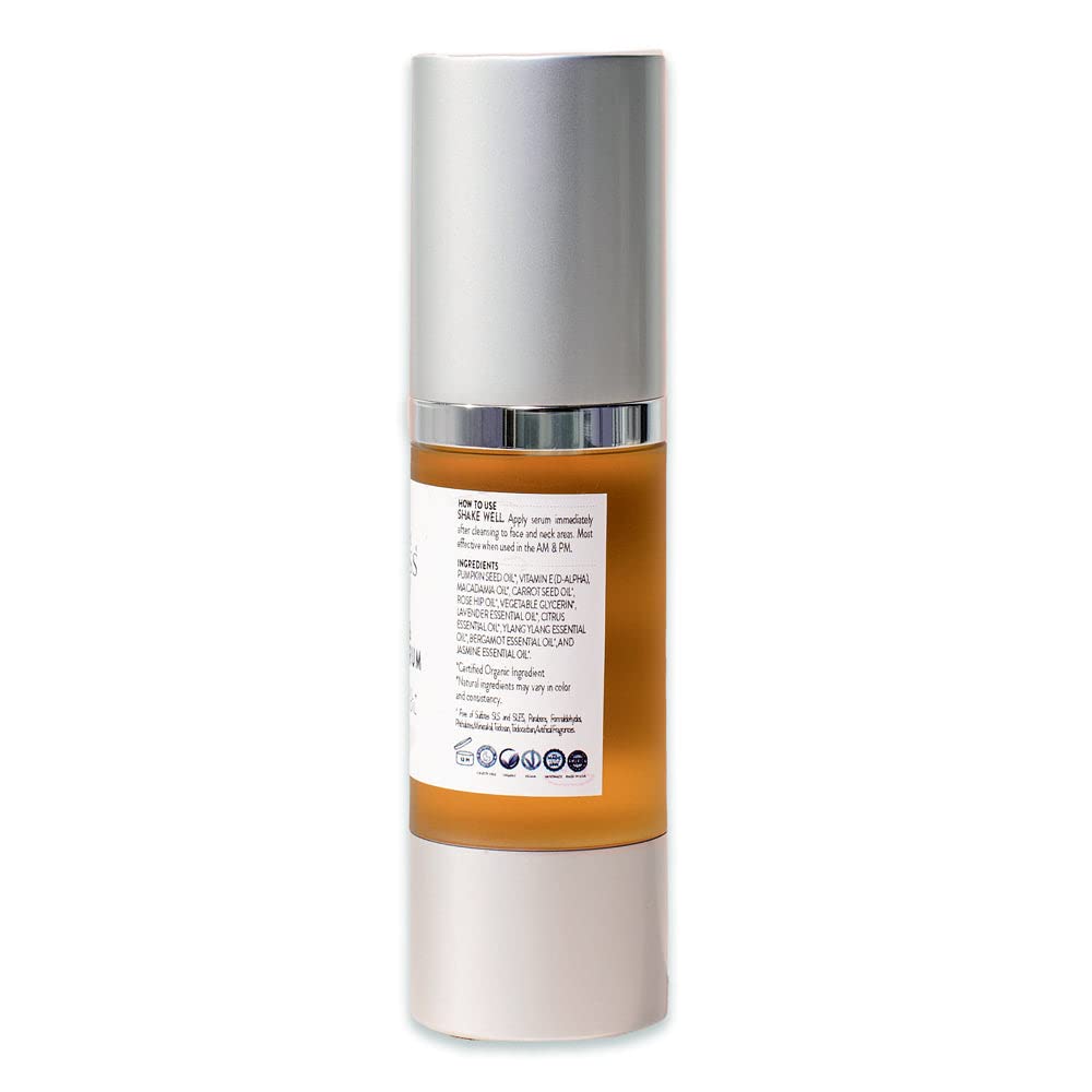 Glimmer Goddess Organic Face Serum - Pumpkin & Vitamin E, 1 oz