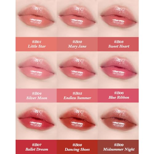 Flower Knows [GIFT] Swan Ballet Shine Lipstick,Hydrating Solid Lip Gloss,Moisturizing Nude peachy Tinted Lip Balm-Long Lasting Lip Gloss in Balm for Girls&Women,Vegan & Cruelty-Free(B03 Sweet Heart)