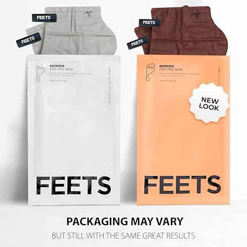 FEETS Foot Peel Mask with Eucalyptus and Lavender (2-Pack) | Remove and Exfoliate Dead Skin | Perfect for Men and Women | Removes and Repairs for Dry, Rough, Cracked Heels and Calluses