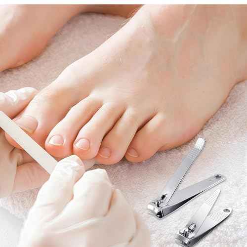 20-Pack Stainless Steel Fingernail Toenail Nail Clippers Bulk Set - 16 Small +4 Medium Size Nail Care Set Toe & Finger Nail Clipper for Men/Women Travel, Homeless Care Supplies