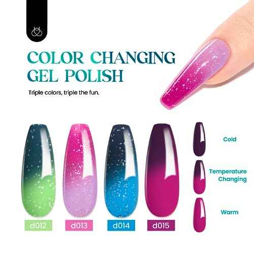 Beetles Cat Eye Gel Polish Set - 24Pcs 20 Colors Glitter Dark Color Changing Gel Nail Polish Kit with Base Gel Glossy Matte Top Coat Soak off UV DIY Nail Art Salon Ombre Black Nails Gift