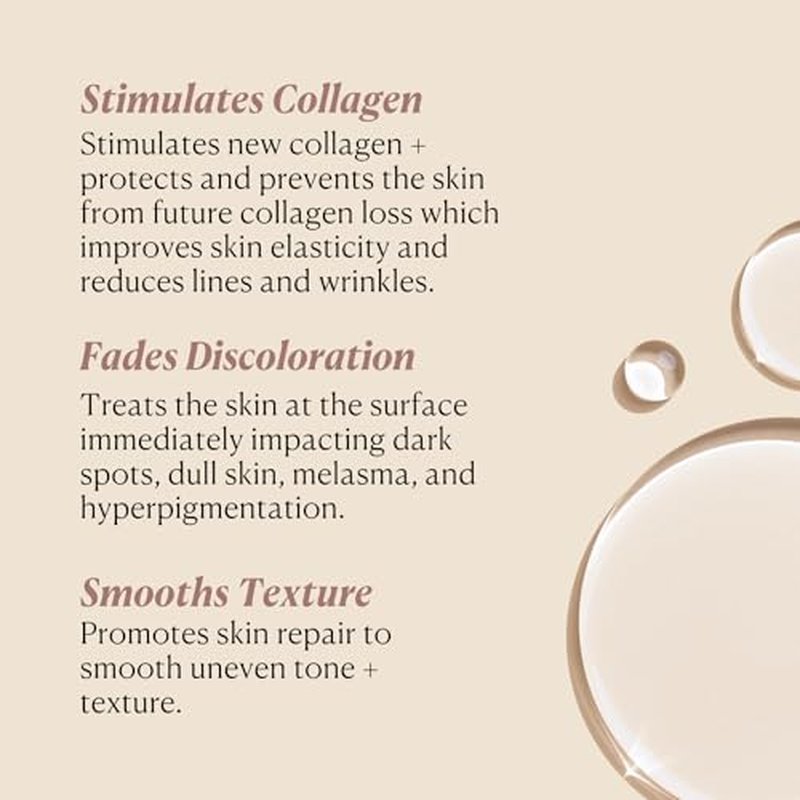 Nakery Collagen Defense Face Serum, 25% Vitamin C Complex with Niacinamide and Peptides, Anti Aging Collagen Booster for Wrinkles and Dark Spots, Brightening Skin Treatment, Made in USA