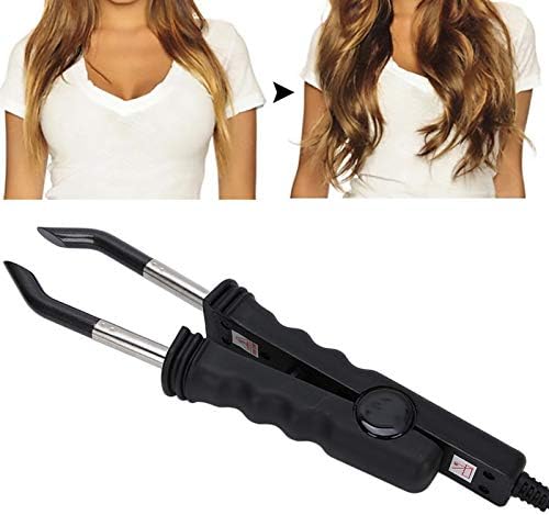 Hair Extension Bonding Iron - Professional Melting Tool for Salon Extensions & Wigs | Black