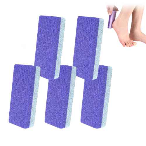 Foot Pumice Stone with Stripes to Increase Friction, 2025 Upgraded Professional Pedicure Foot Pumice Stone for Feet Hard Skin Callus Remover and Scrubber, Durable Exfoliating Stone for Spa Pedicure