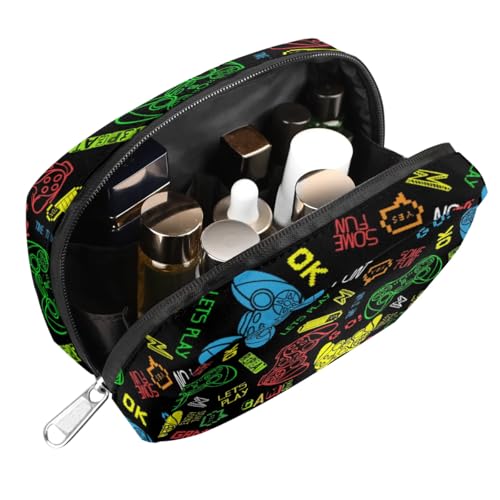 Kids Toiletry Bag for Boys, Cute Small Video Games Wash Bag for Little Young Boys Waterproof Cosmetic Weekender Bag Toddler Traveling Toiletries