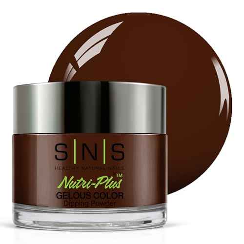 SNS Nail Dip Powder, Gelous Color Dipping Powder - Brownstone Steps (Brown, Cream) - Long-Lasting Dip Nail Color Lasts 14 Days - Low-Odor & No UV Lamp Required - 1 OZ