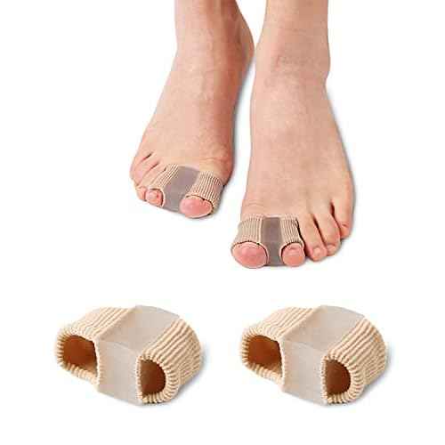 Bunion Toe Separators for Overlapping Toes Women Men, Gel Toe Spacers Bunion Corrector with 2 Loops for feet, Hammer Toe Straightener(2PC)
