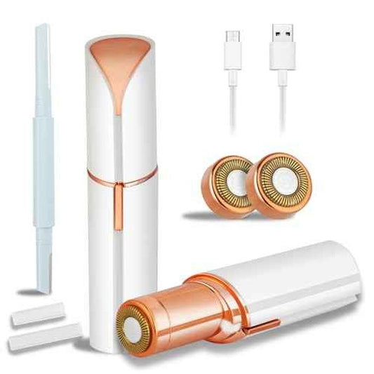 Facial Hair Removal for Women Men£¬Electric Painless Hair Removal Device Included 2 x Replacement Heads£¬USB Rechargeable Lady Womens Face Shaver with LED Light for Lip,Chin,Arms (Multicolor)
