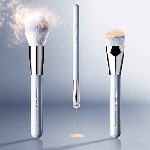 Makeup Brushes, EIGSHOW 15pcs Professional Makeup Brush Set With Case, Premium Synthetic for Foundation Contour Concealers Blush Eye Shadow (BABYBLUE)