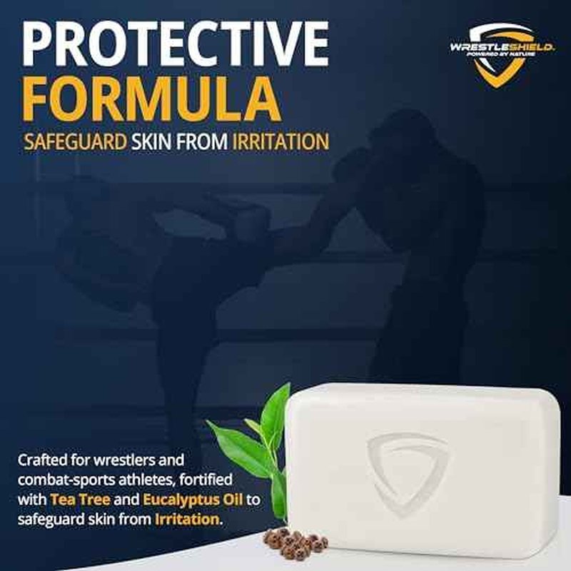 Bar Soap for Men & Women 2 Pack Deep Cleansing, Moisturizing & Odor Defense Soap Bars | Advanced Tea Tree & Eucalyptus Formula Body Soap Bar for Wrestlers, Athletes & Sports Enthusiasts
