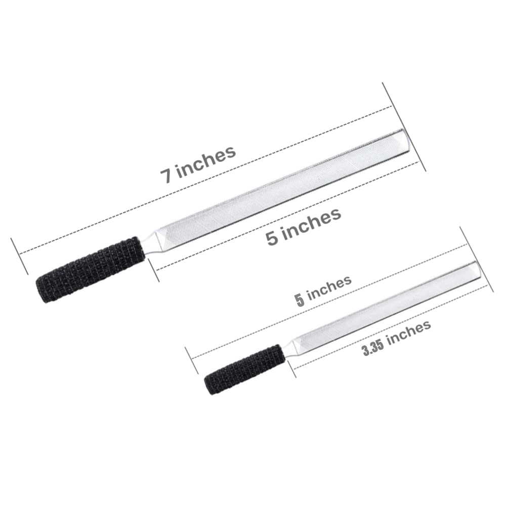 IDOU 2PCS Stainless Steel Heavy Duty Metal Toe Nail Files for Thick Nails