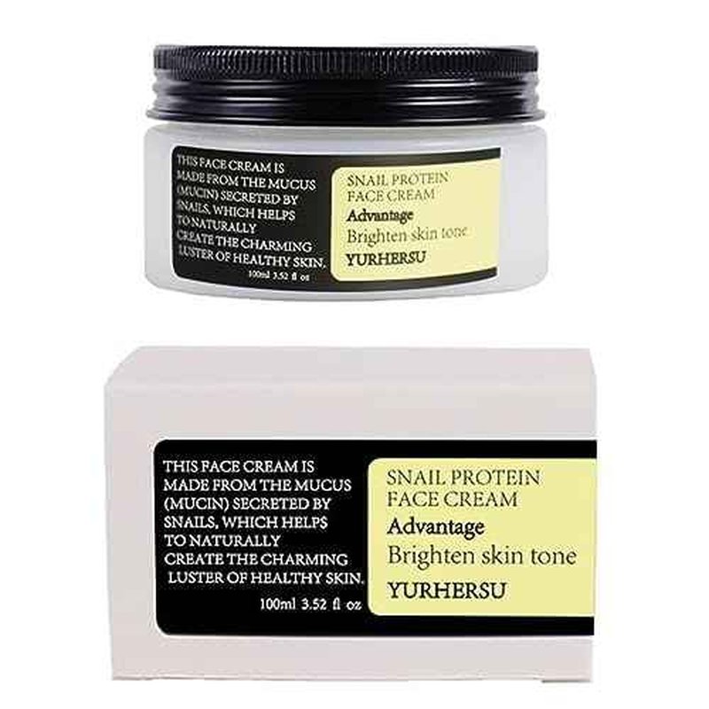 Korean Snail Mucin 93% Moisturizing Cream, Collagen Lifting & Firming Cream, Daily Facial Repair Gel for Dry/Sensitive Skin, Anti-Wrinkle Face Firming, Hydrating Serum Shrink Pores Acne, 3.52 oz; WNMS