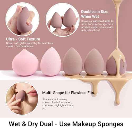 MAANGE Makeup Brush Set 51 PCS Professional Makeup Brushes for Foundation Powder Concealers Eye shadows Blending Blush Travel Make up Brush Kit (Pink)