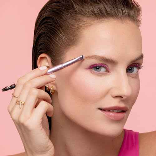 Real Techniques Double Time Brush + Lash 4 Piece Set, Dual-Ended Eye Makeup Brushes For Eyeshadow & Brows, Travel-Friendly Brush Caps For Storage, Eyelash Curler Included, Cruelty-Free