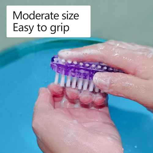 Nail Brush for Cleaning Fingernails Two Sided Hand Fingernail Scrub Brush Soft Stiff Bristles Nails Toes Scrubber for Men Women Kids,4 PCS
