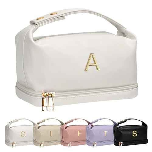 Birthday Gifts for Women, Personalized Makeup Bag with Handle, Gifts for Teen Girls Cosmetic Bag with Makeup Brush Organizer, Gifts for Friends Female Mom-Graduation Gift for Teens Girls