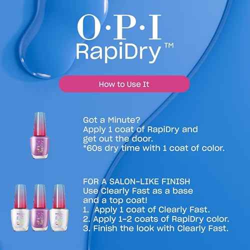 OPI RapiDry Quick Dry Nail Polish Colors | Opaque, Cr?me, Shimmer Shades with Clear Protective Base & Shine-Boosting Top Coat | Vegan, Smudge Proof, and Fast Drying in 60 Seconds