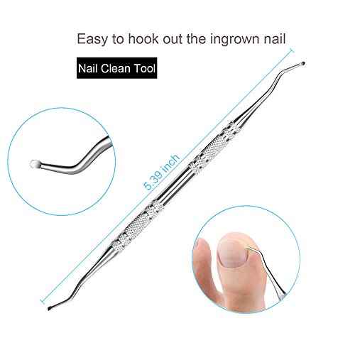 10Pcs/set Ingrown Toenail Tools Kit, Nail Treatment Foot Tool,Ingrown Toenail Removal Correction Clippers, Surgery Grade Nail File Lifter, Professional Pedicure Tool