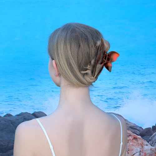 Butterfly Hair Clips, 4.7 inch Large Butterfly Claw Clips For Thick Thin Hair, Strong Hold Nonslip hair clips, Matte Hair Clips for women (4Pcs)