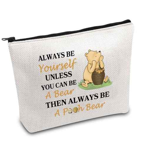 Honey Bear Makeup Bag Magic Kingd*m Gift Catartoon Character Quote Makeup Bag Honeys Bear Gift Bear With Honey Pot Bag (P Bear)