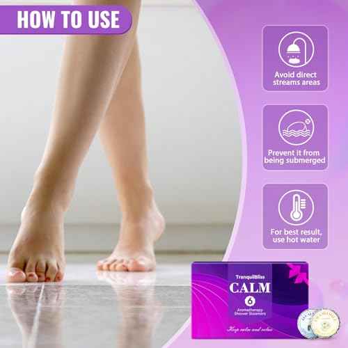 TranquilBliss Shower Steamers, Shower Bombs with Natural Fragrance, Self Care& Relaxation, Mother's Day, Christmas Birthday for Women and Mom, Individually Packaged, Purple Set 2 Packs£¨12 Tablets£©
