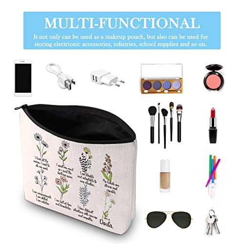 Doula Zipper Pouch - Intuitive Birth Worker Affirmations Gift - Appreciation Makeup Bag for Doulas
