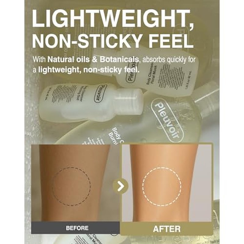 Pleuvoir Body Cleanser Floral Musk - Perfume Body Wash - Creamy Musk Wildflower Garden Scent - Rich Moisturizing Foam with 8 Types Hyaluronic Acid Ceramides - Vegan K-Beauty, 8.45 fl.oz