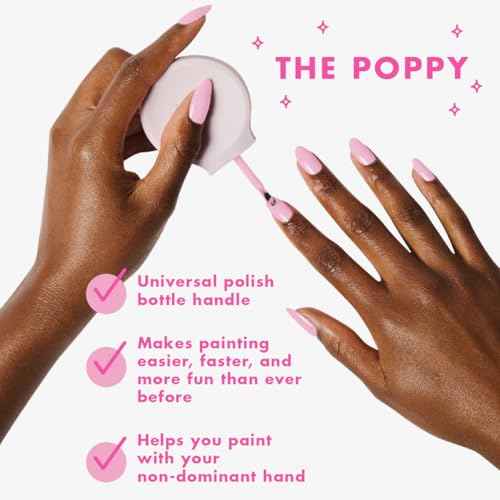 Olive & June Gel Mani System Set | Includes Nail Tools, Peel-Off & Gel Base Coats, Top Coat, LED Lamp, Cuticle Serum & The Poppy | Easy At-Home Mani Kit | 15-Free, Vegan, Cruelty-Free