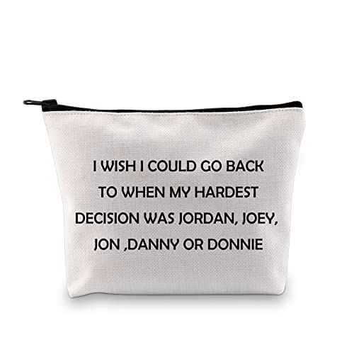 Music Group Inspired Gift Music Band Fan Gift Zipper Pouch NKTB Celebrity Gift Makeup Bag for Music Lovers (On Block Bag)
