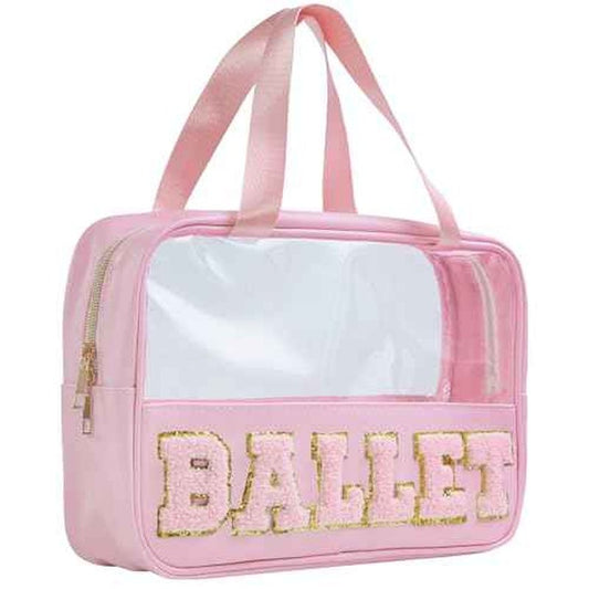 Ballet Bag Preppy Stuff Ballet Gifts Chenille Letter Bags Makeup Cosmetic Bags ballet bags for girls 4-6 Waterproof Organizer Storage Case Gifts for Team Girls Women (STB-FS-BALLET, STB-FS-BALLET)