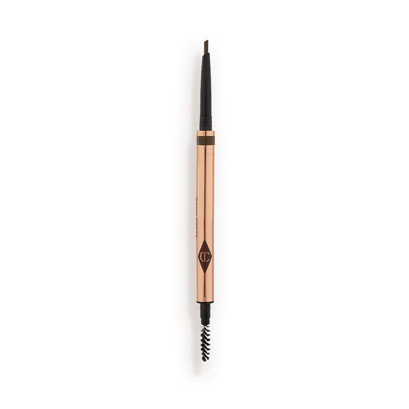Charlotte Tilbury Brow Cheat Eyebrow Pencil - Refillable Micro-Precision Brow Pencil with Angled Tip for Natural Hair-Like Strokes - 16-Hour Wear, Waterproof, Vitamin E + Carnauba Wax - Natural Brown
