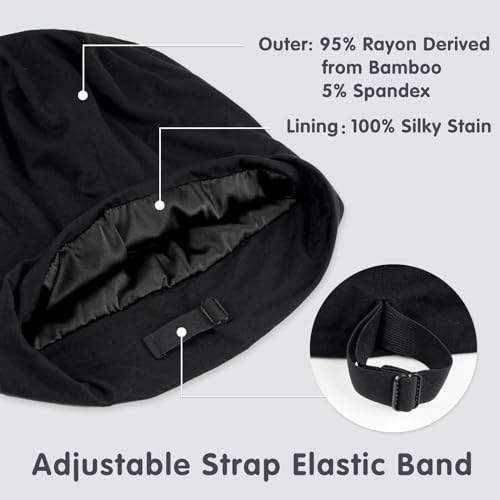 Fittia Baby Satin Bonnets for Sleeping: Adjustable for Toddler 6-36 Months, Silky Smooth for Frizzy Curly Hair, Breathable