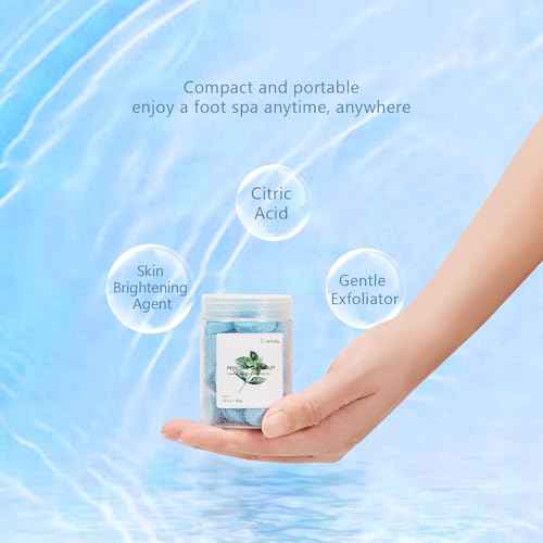 NOVAL Pedicure Supplies Spa Tablets Foot Bath Foot Soak for Softening Skin Care, 100g (Mint)
